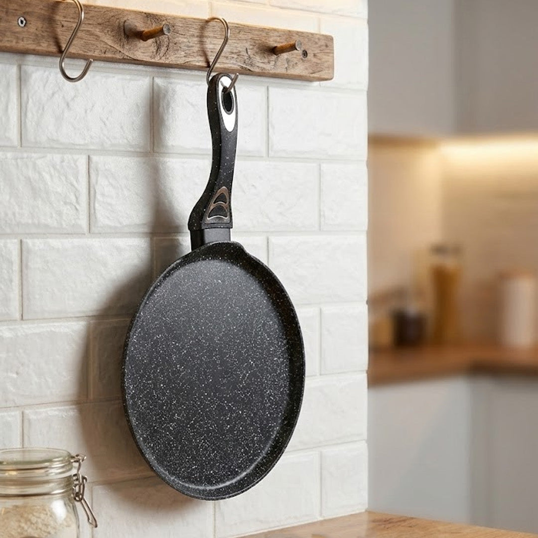 Black Textured Nonstick Fry Pan | Durable Cooking Pan | Available In Multiple Sizes