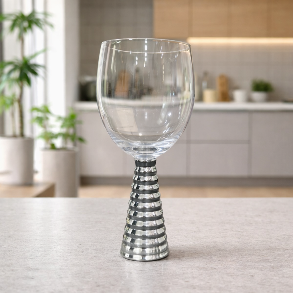Crystal Screw Stem Champagne Goblets – 6pcs