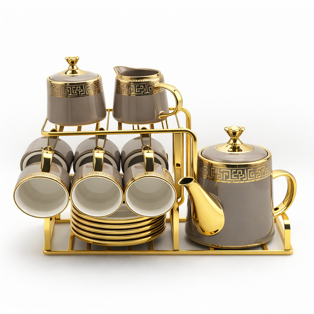 Luxury Porcelain Tea & Coffee Set – 15pcs