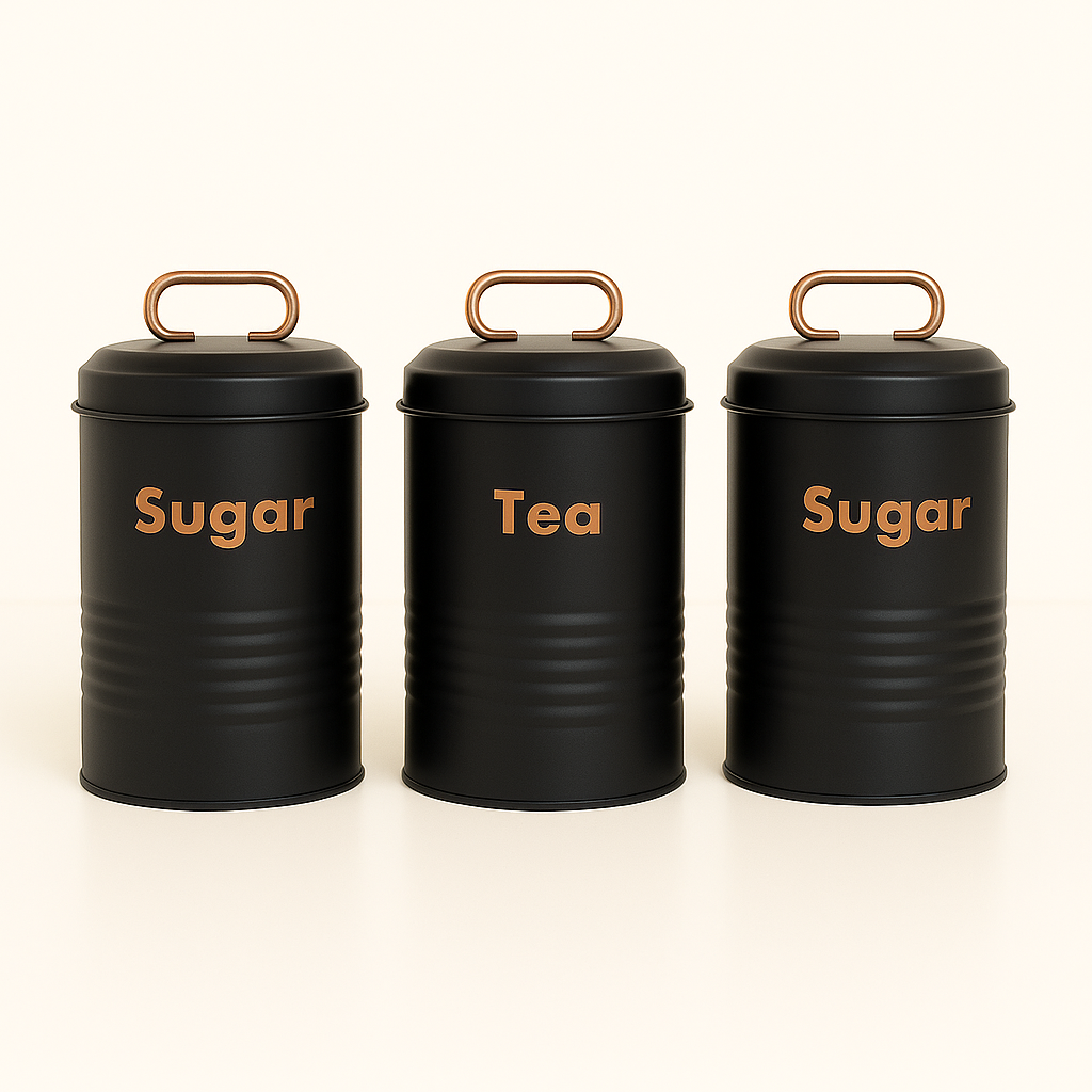3 PCS Sugar, Coffee & Tea Jars