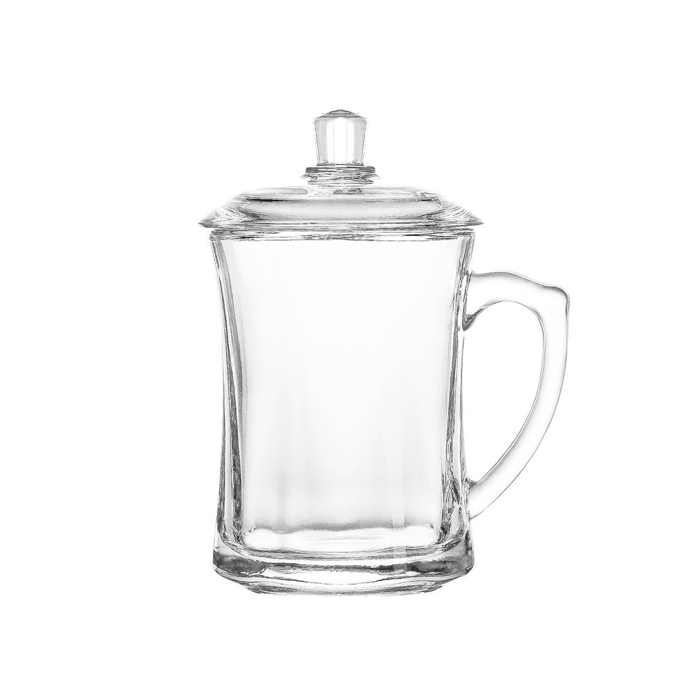 Glass Mug With Lid (360ML)