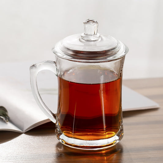 Glass Mug With Lid (360ML)