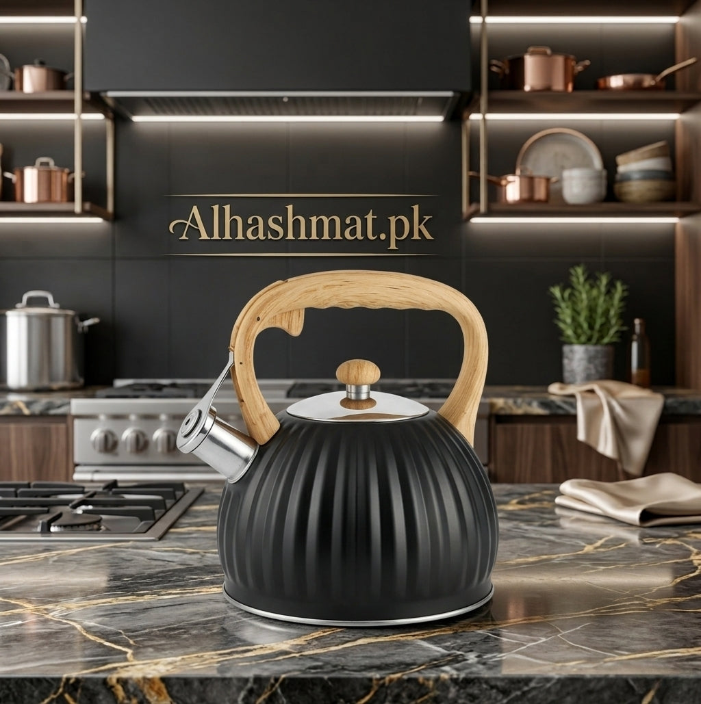 Stripes Stainless Steel 2.7ltrs Kettle By Haus Roland Gas & Induction