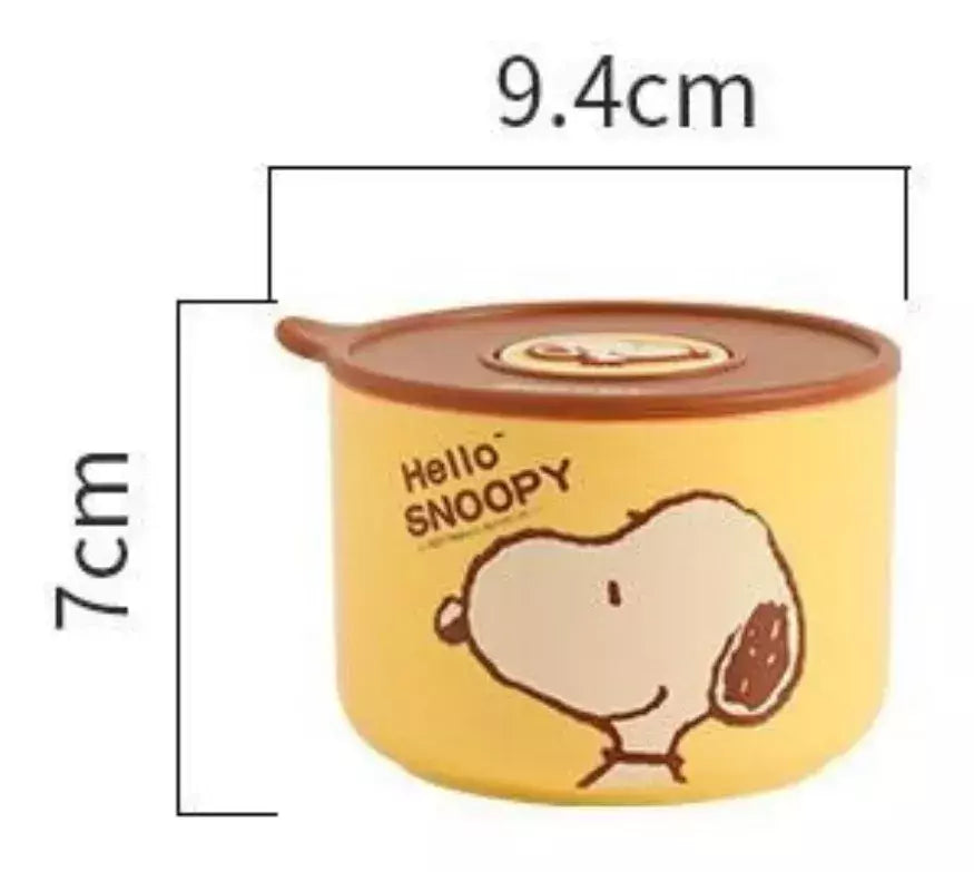 Hello Snoopy Original Food Storage Bowl Set Of 3 PCS