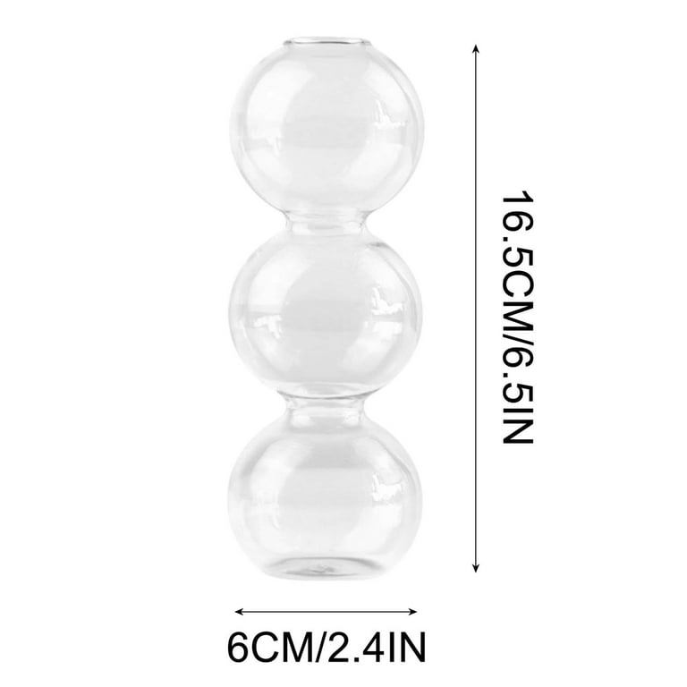 Glass Vase, Simple Table Flower Vase Modern Glass Vase Hydroponic Flower Pot For Home Living Room Table Decoration