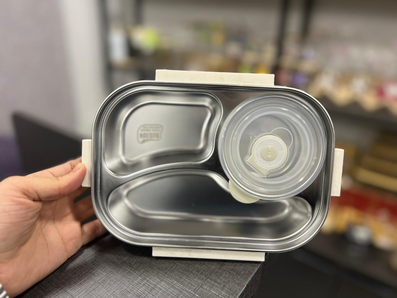 3 Layers Bento Lunch Box with Bowl, Spoon & Fork