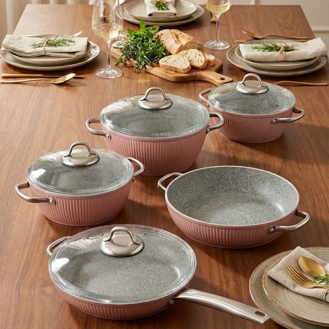 Falez SANSA LINE 9 Pcs Cooking Set | Premium Turkish Cookware Pakistan
