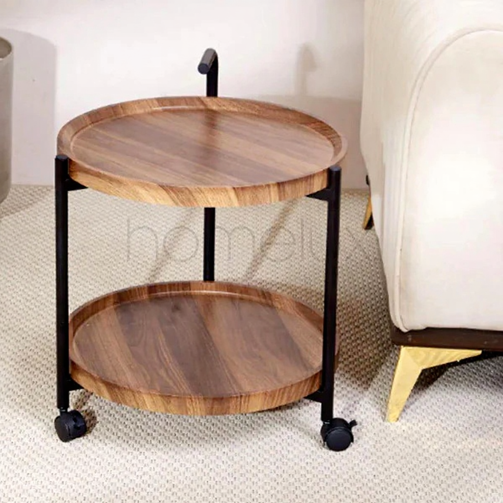 2 Tier Wooden Elegant Serving Trolley
