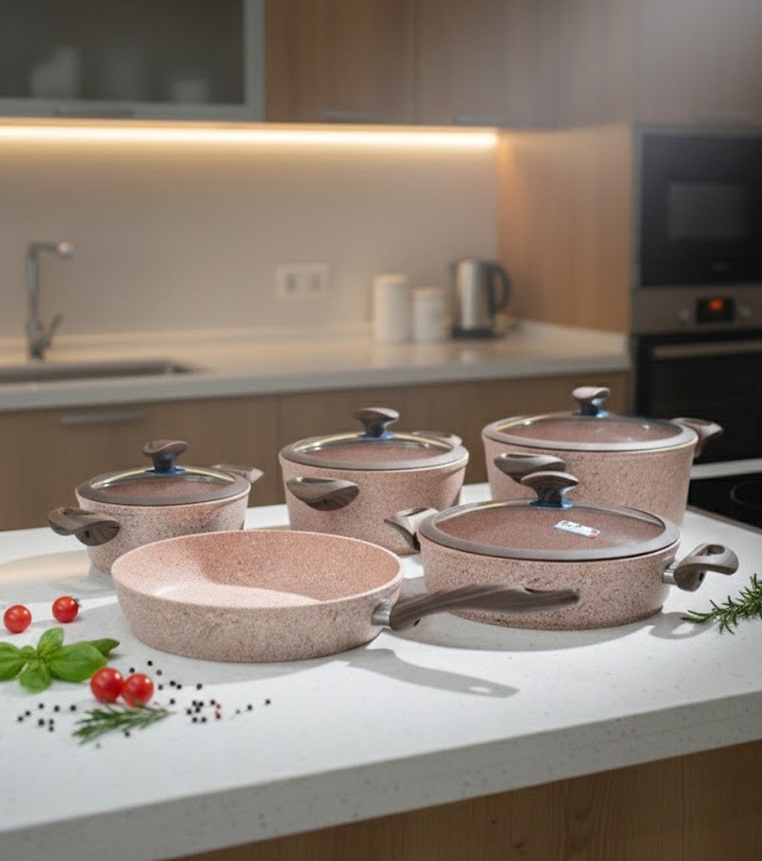 Falez ULTIMA 9 Pcs Nonstick Cooking Set | Premium Turkish Cookware Pakistan