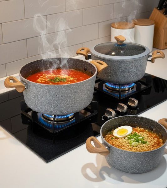Falez ULTIMA 9 Pcs Nonstick Cooking Set | Premium Turkish Cookware Pakistan