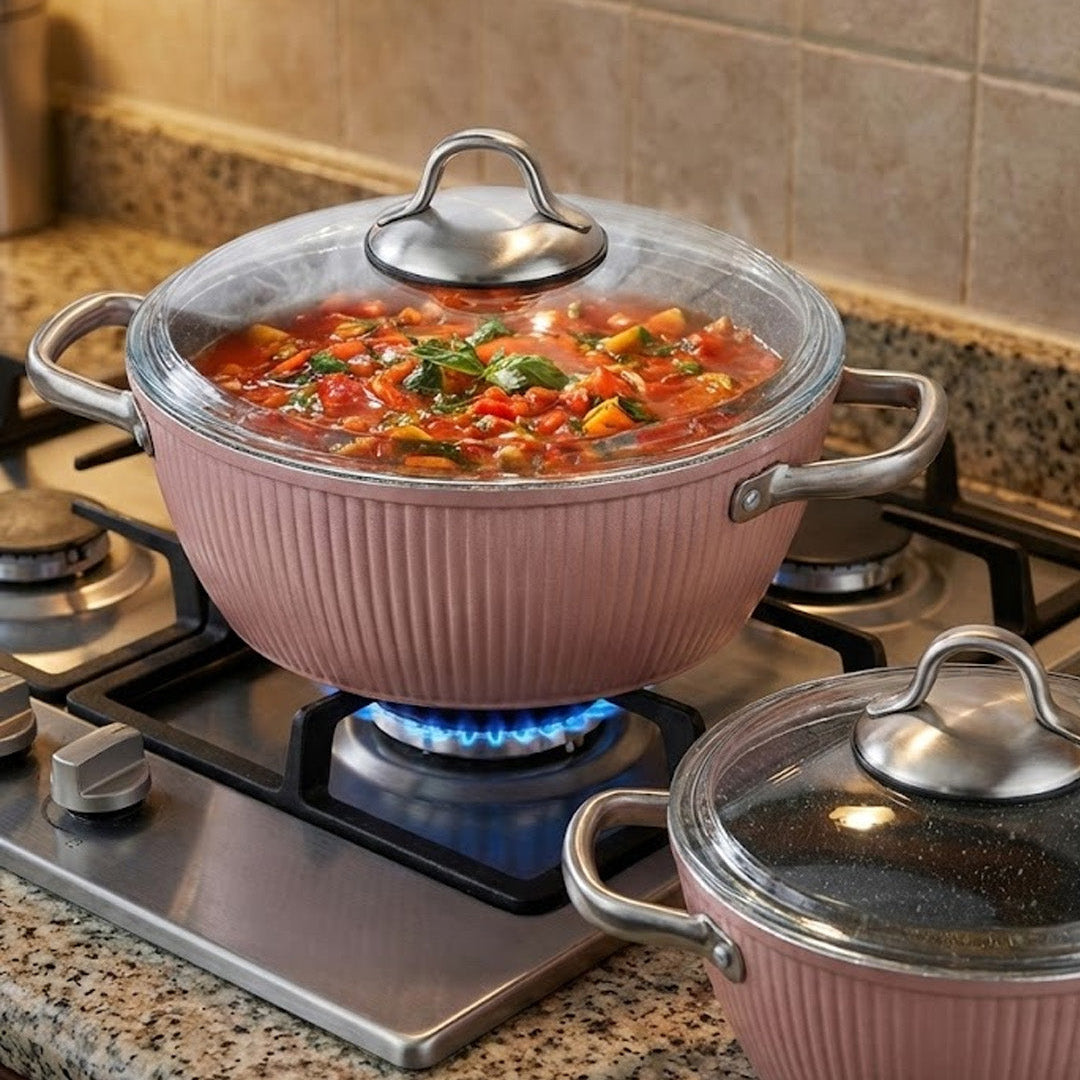 Falez SANSA LINE 9 Pcs Cooking Set | Premium Turkish Cookware Pakistan