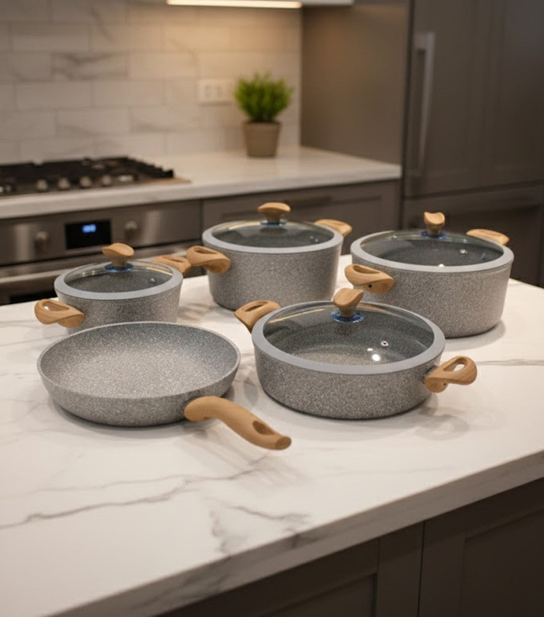 Falez ULTIMA 9 Pcs Nonstick Cooking Set | Premium Turkish Cookware Pakistan