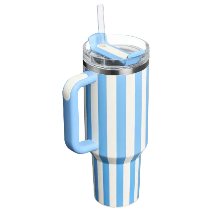 The Quencher H2.0 Flowstate™ Tumbler | 40 OZ - Cornflower Cabana Gloss