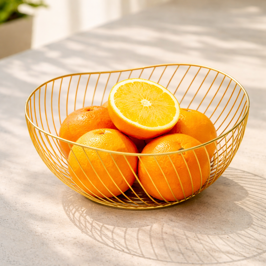 Aurora Golden Fruit Bowl