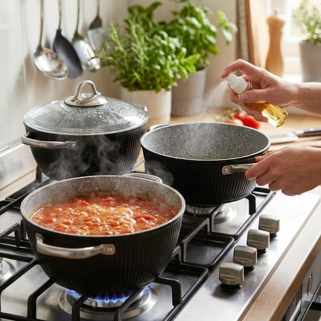 Falez SANSA LINE 9 Pcs Cooking Set | Premium Turkish Cookware Pakistan