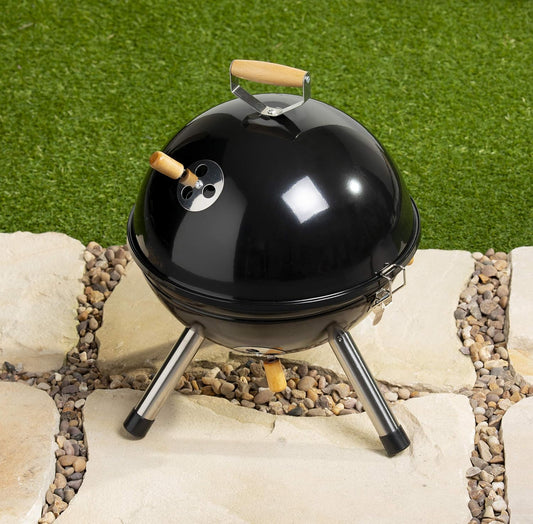 BBQ Grill – Charcoal Portable Outdoor Barbecue Stand with Lid | Backyard & Camping Grill