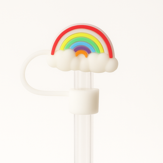 Rainbow Style Straw Stopper For Tumblers