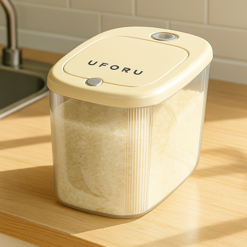 Elegant Airtight Acrylic Grain Container – 10kg