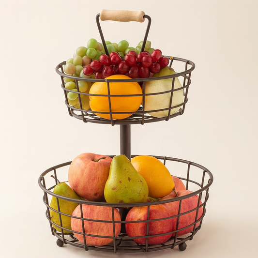 Binca 2 Tier Luxury Fruit Basket