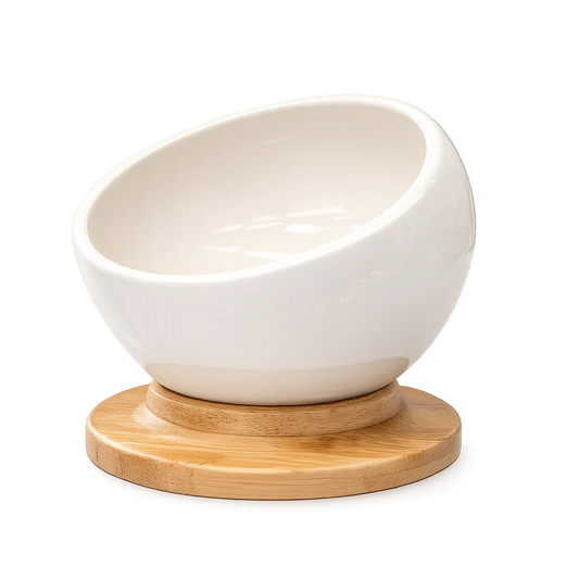 Luxury Ceramic Serving Dry Fruit Nut Bowl with Wooden Base