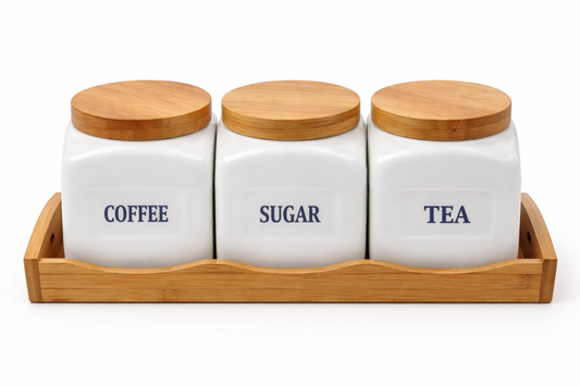Premium 3-Piece Ceramic Storage Jar Set