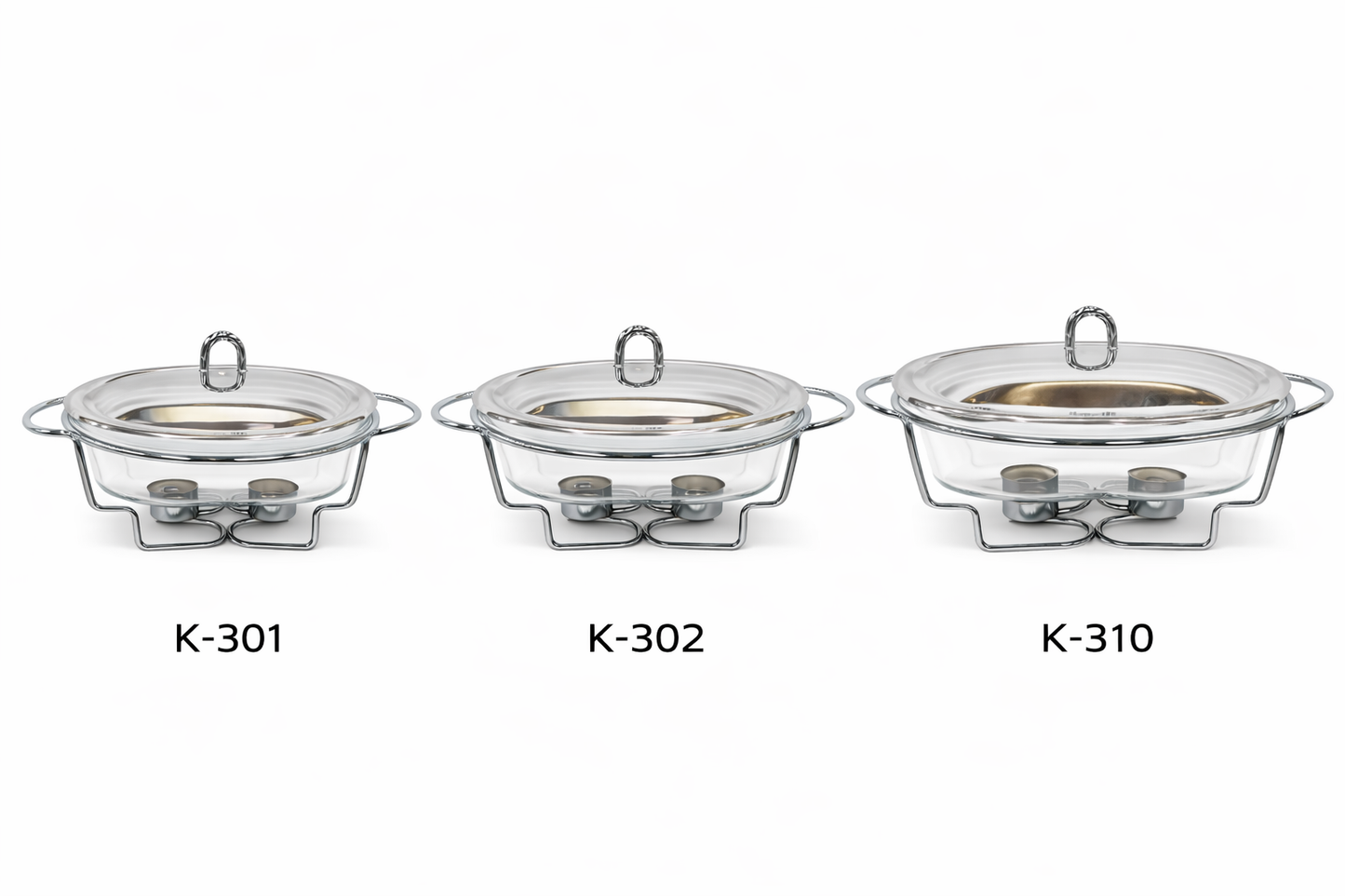 Stainless Steel Round Chafing Dish with Pyrex Glass Dish & Lid – Premium Buffet Food Warmer