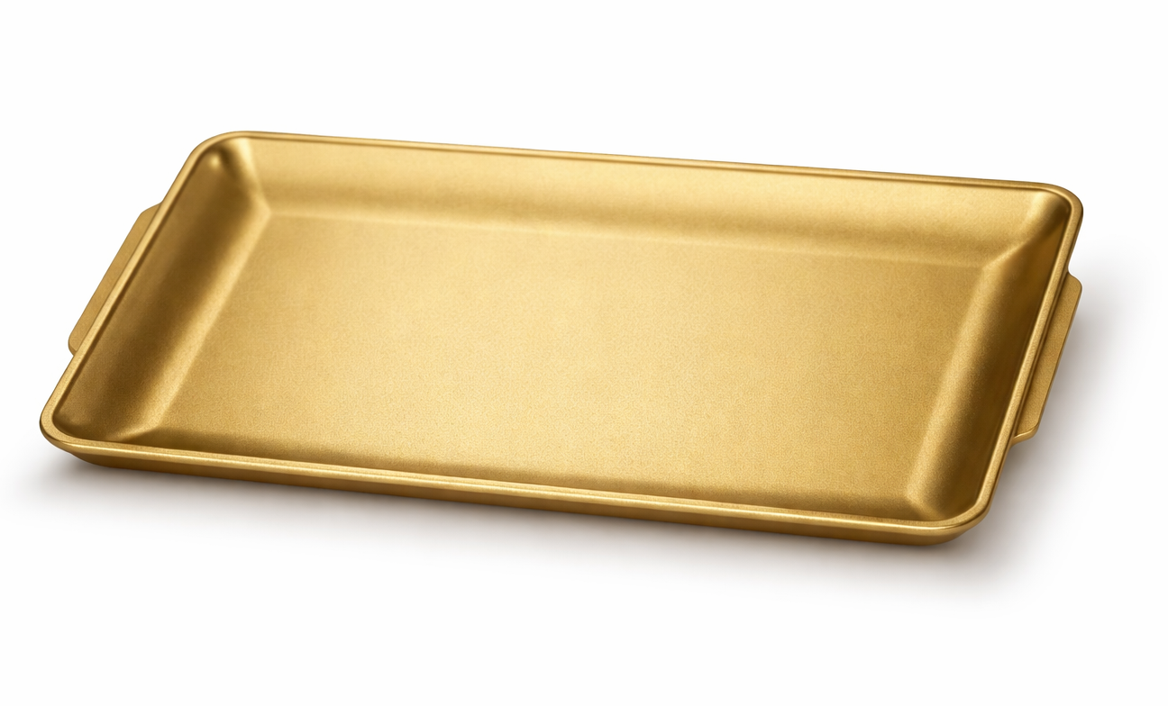 Golden Rectangle Serving Tray – Multiple Sizes