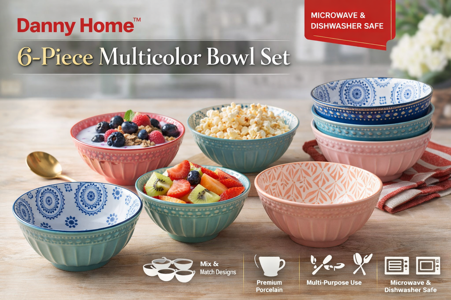 Porcelain Bowl Set – 6pcs