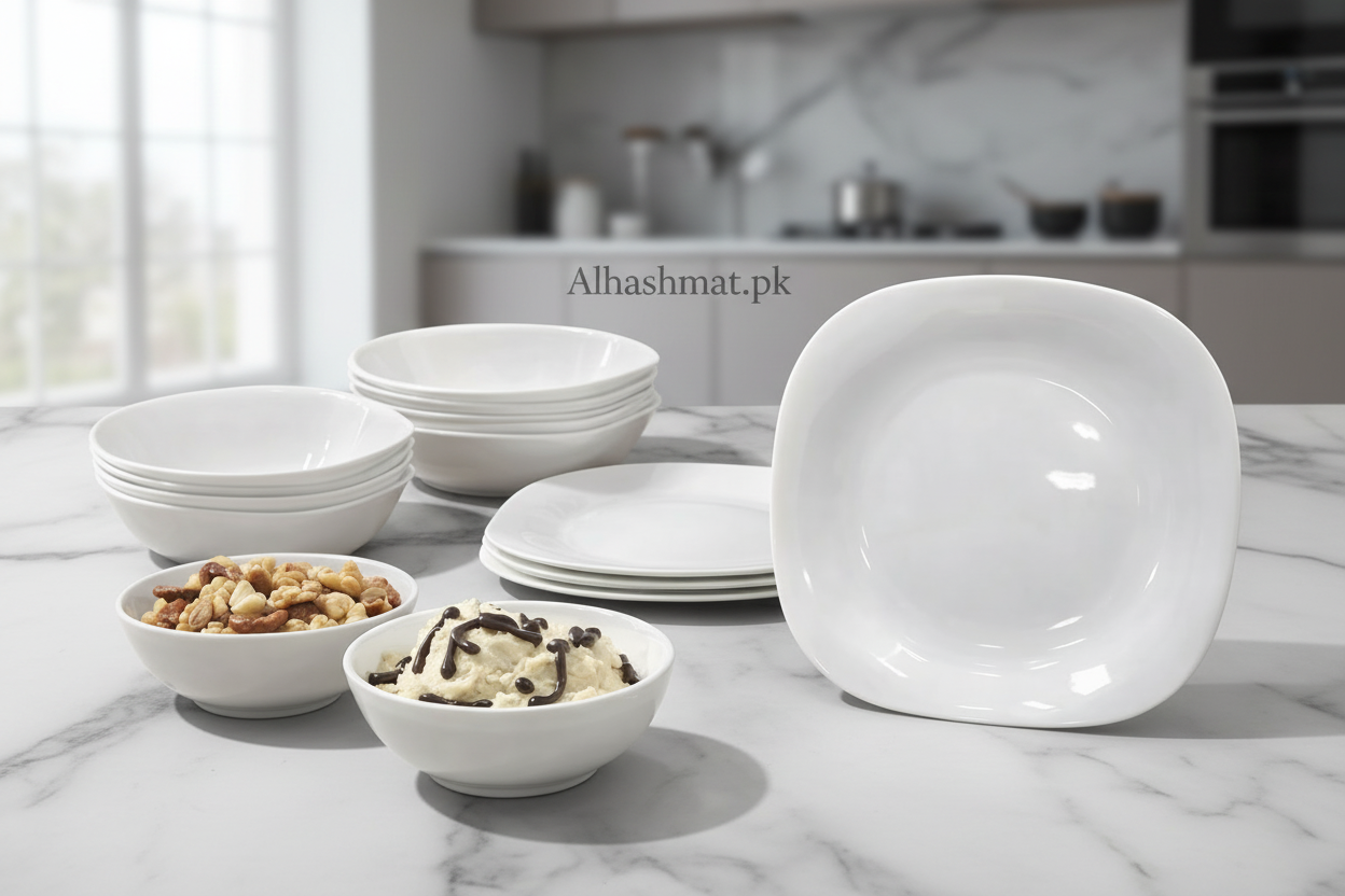 White Luxury Dinner Set (18pcs)