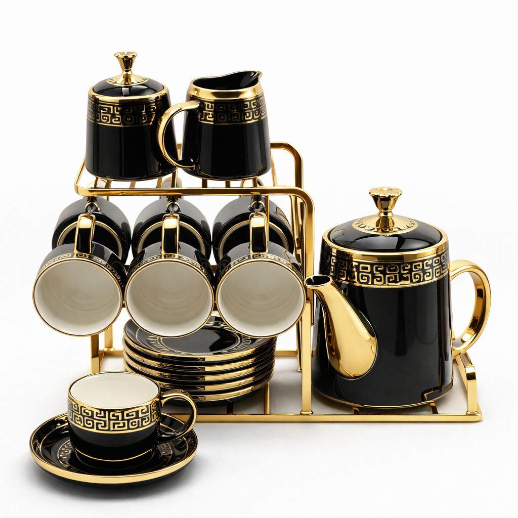 Luxury Porcelain Tea & Coffee Set – 15pcs