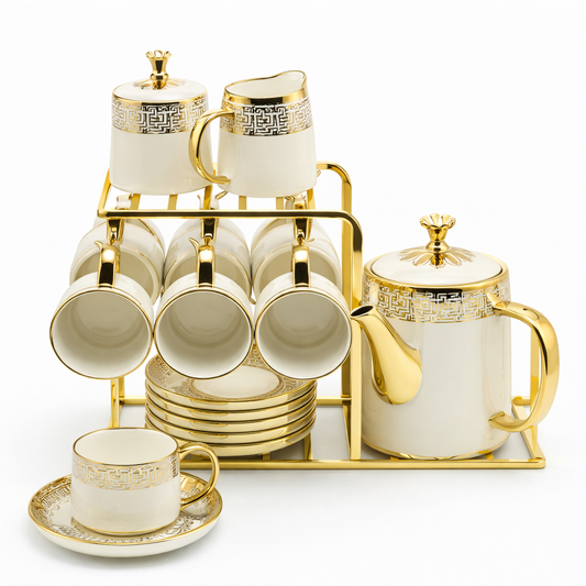Luxury Porcelain Tea & Coffee Set – 15pcs