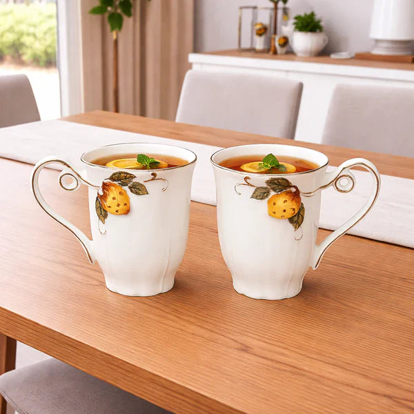 Luxury Ceramic Couple Mug Set – 2 Pieces