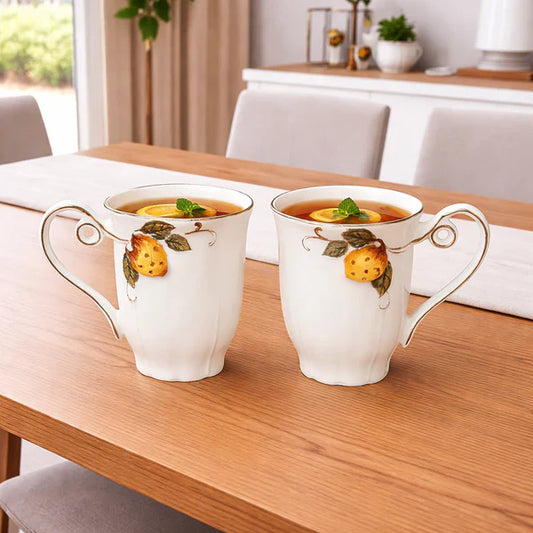 Luxury Ceramic Couple Mug Set – 2 Pieces