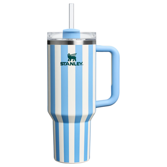 Stanely Cornflower Cabana Design, Blue & White Stripes.