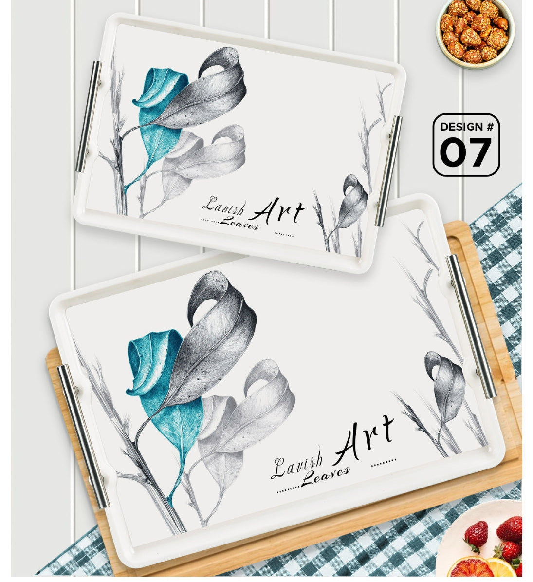 Melamine Serving Tray Set – 3pcs