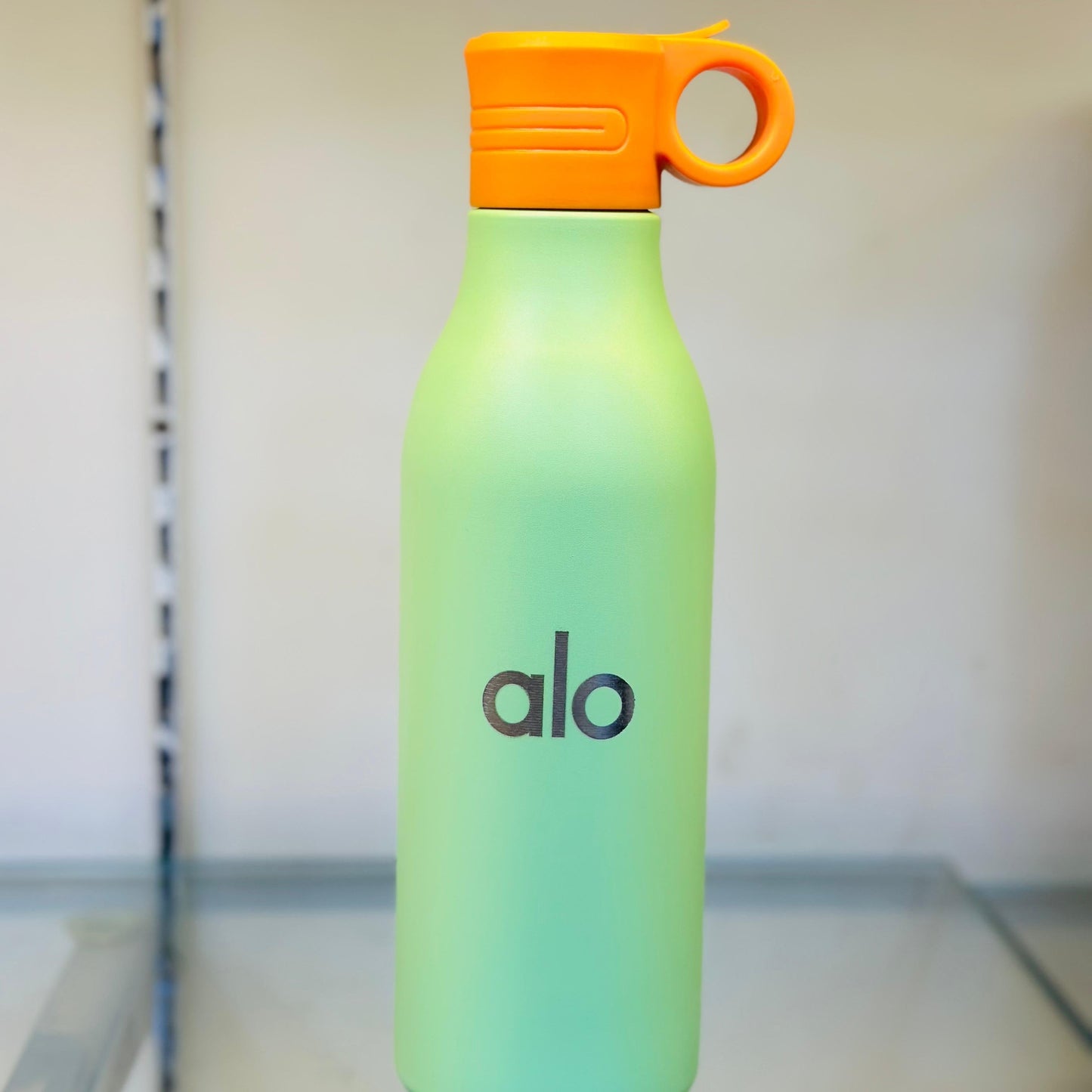 ALO Premium Water Bottle 700ML – Mint Green with Orange Cap (Leakproof Gym Water Bottle)