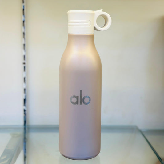 ALO Premium Water Bottle 700ML – Nude Beige with White Cap (Elegant Matte Bottle)