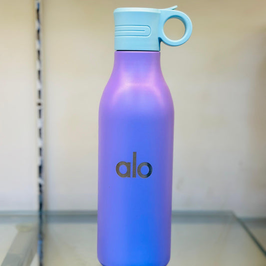 ALO Premium Water Bottle 700ML – Ocean Purple with Sky Blue Cap (Stylish Sports Bottle)