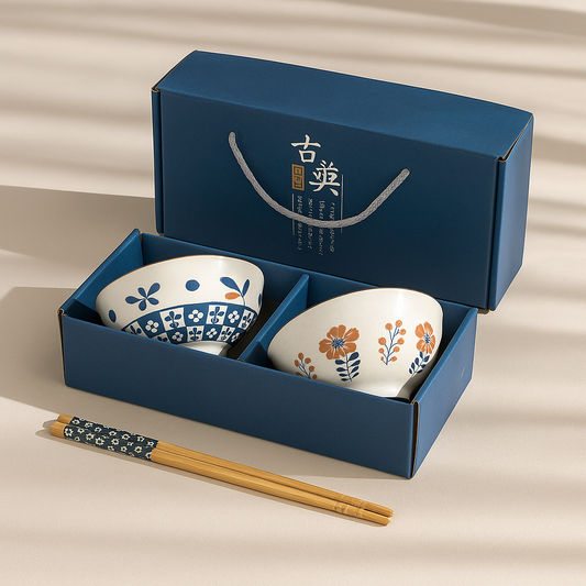 Japanese Heritage Ceramic Bowls - Set of 2