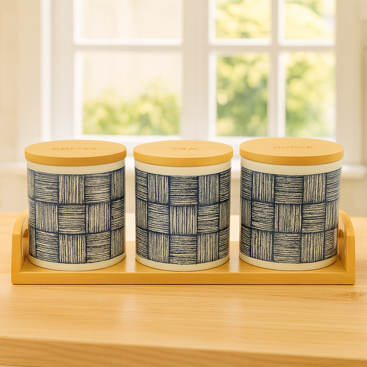 Blue Pattern Ceramic Luxury Jar Set