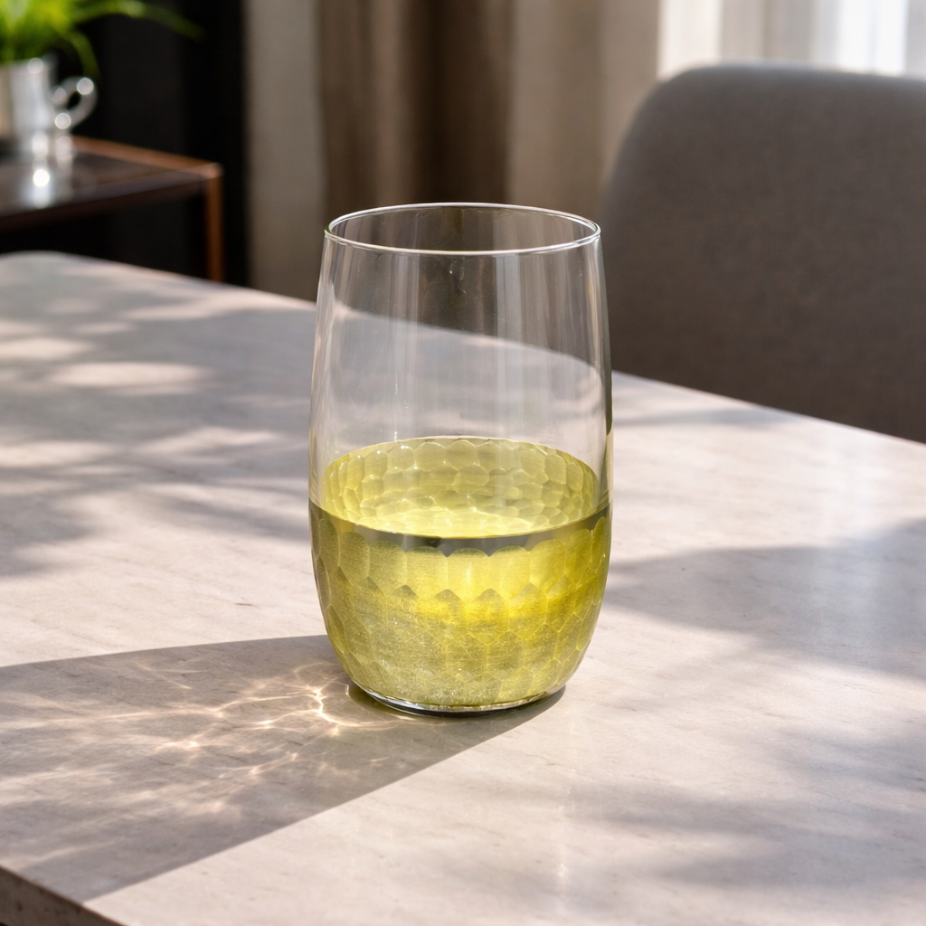 Crystal Gold Base Glasses – Oval (6pcs)