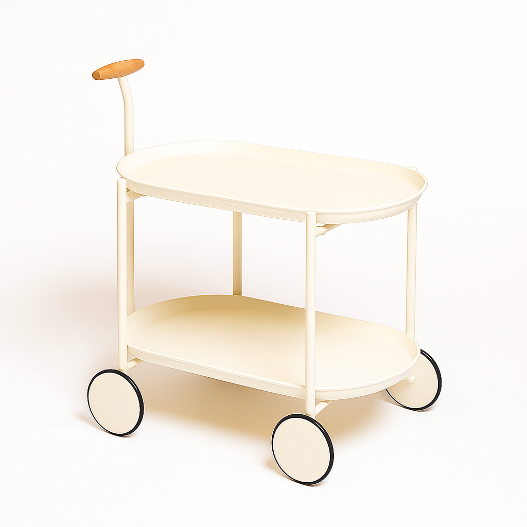 2 Tier Luxury Utility Storage Coffee & Tea Serving Trolley