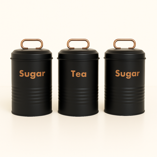 3 PCS Sugar, Coffee & Tea Jars