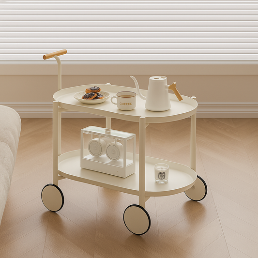 2 Tier Luxury Utility Storage Coffee & Tea Serving Trolley