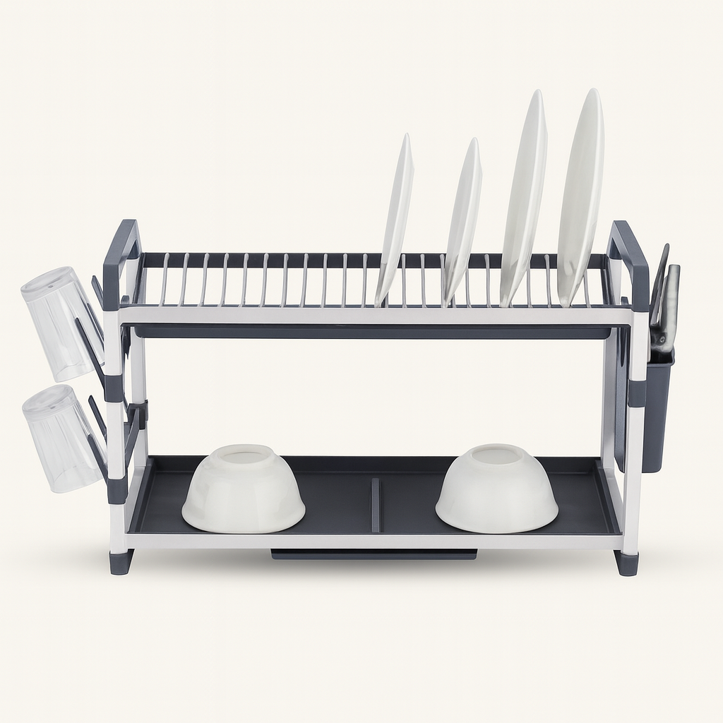 2 Tier Premium Quality Aluminium Dish Rack