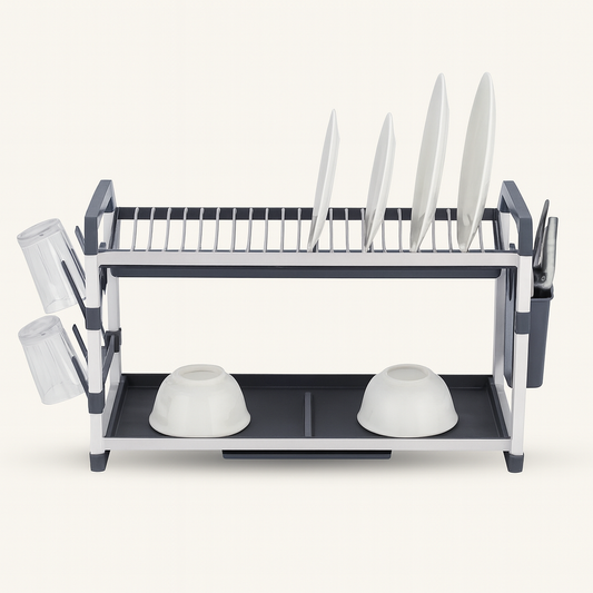 2 Tier Premium Quality Aluminium Dish Rack
