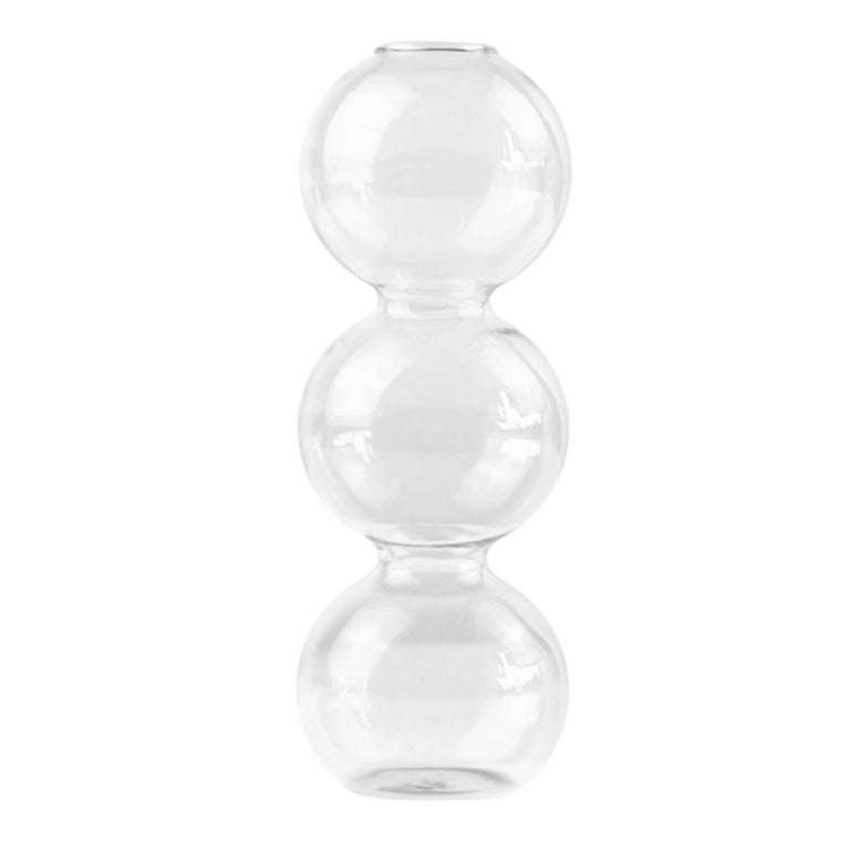 Glass Vase, Simple Table Flower Vase Modern Glass Vase Hydroponic Flower Pot For Home Living Room Table Decoration
