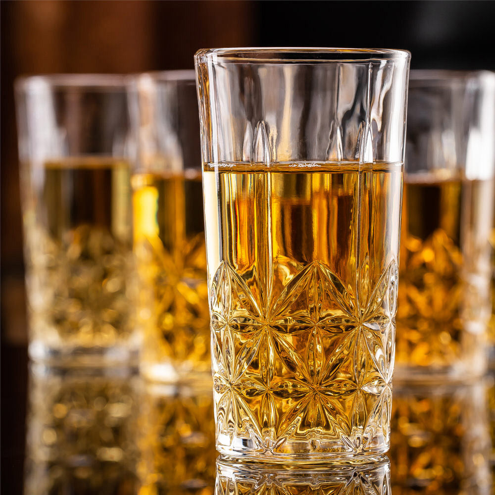 Textured Drinking Glass Set Of 6 Pieces