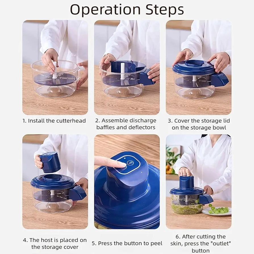 Garlic, Fruit, & Vegetables Peeling Rechargeable Electric Machine