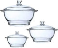 Casserole 3PCS Glass (Donga) Set Of Large,  Medium, & Small